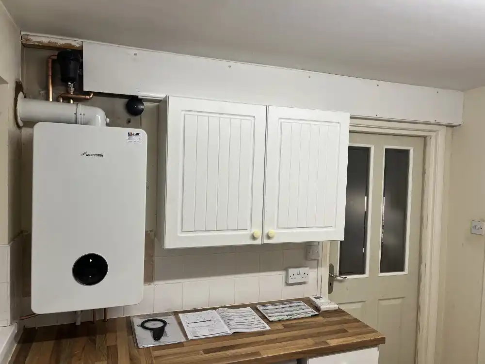 Completed boiler installation by JWC Plumbing and Heating
